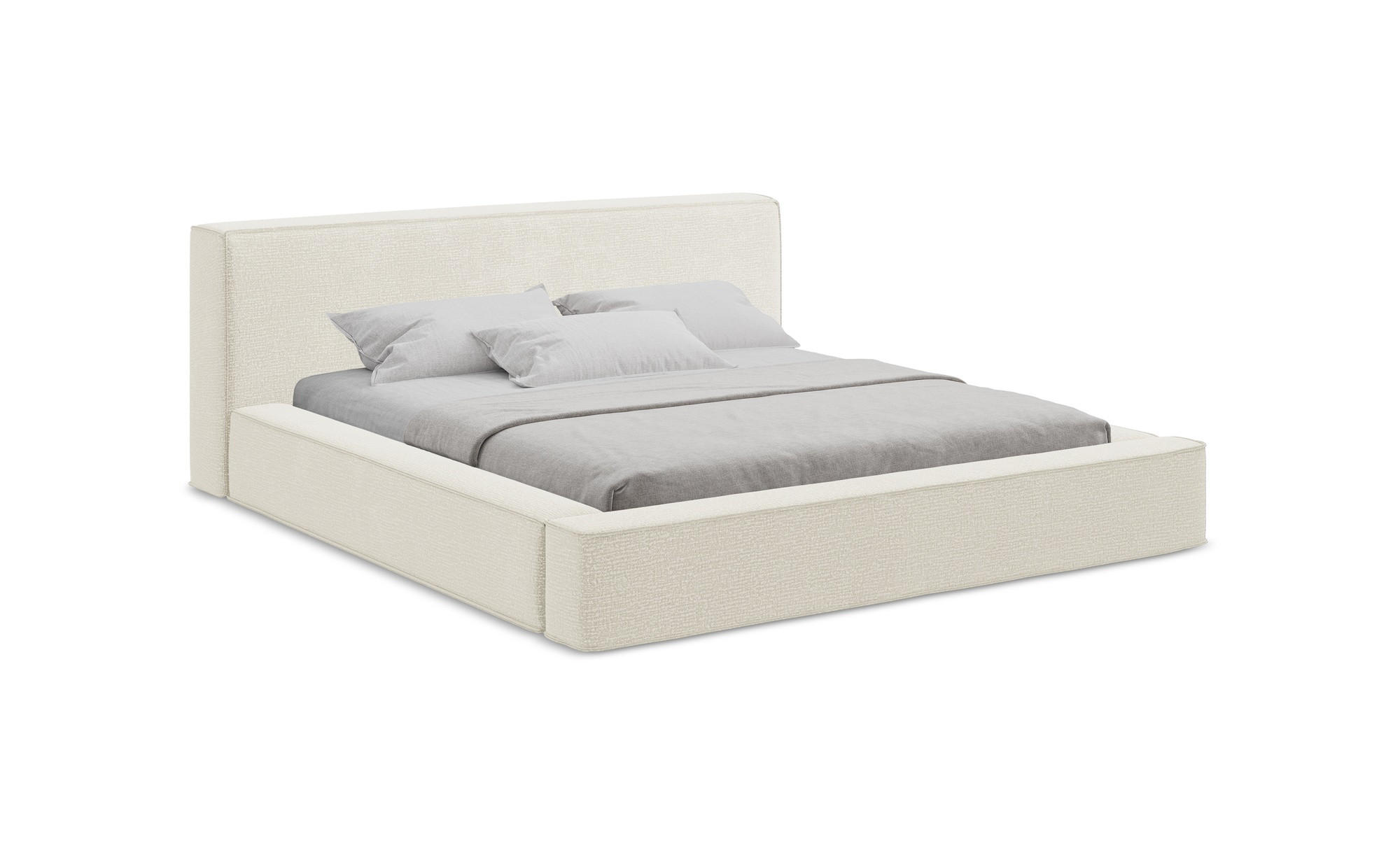 POLSTERBETT mit Bettkasten und Lattenrost 200x240 Beige - Beige/Schwarz, Kunststoff/Textil (160/200cm) - Makamii