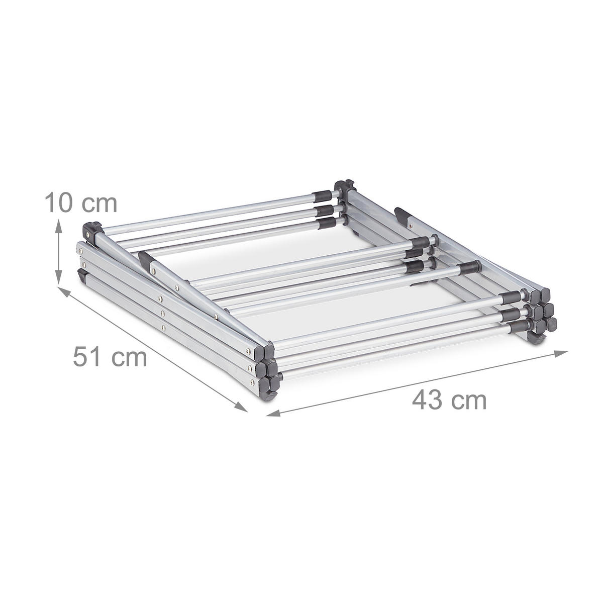 STOJAN na prádlo - strieborná, kov/plast (73/105/37cm) - Relaxdays