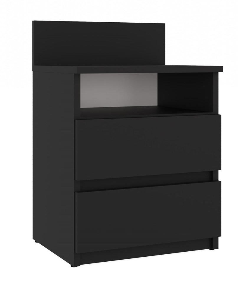 NACHTTISCH Schwarz 40/59/32 - Schwarz, Holzwerkstoff (40/59/32cm) - RAUMHIRSCH FURNITURE