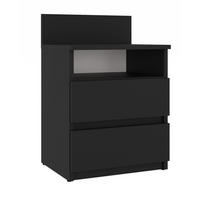 NACHTTISCH Schwarz 40/59/32 - Schwarz, Holzwerkstoff (40/59/32cm) - RAUMHIRSCH FURNITURE