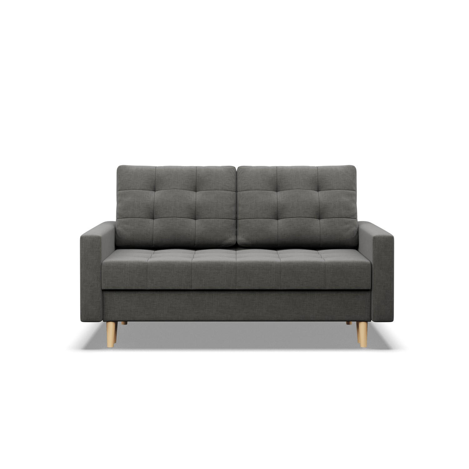 SOFA 2-SITZER MIT SCHLAFFUNKTIONELMA, Dunkelgrau - Dunkelgrau, Textil (152/88/92cm)