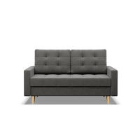 SOFA 2-SITZER MIT SCHLAFFUNKTION ELMA BONELL, Dunkelgrau - Dunkelgrau, Textil (152/92/92cm) - Mebligo