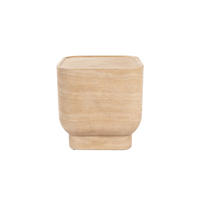 BEISTELLTISCH Noble Pill Quadratisch 45x45 cm Beige - Beige, Stein (45/45/47cm) - Zuiver
