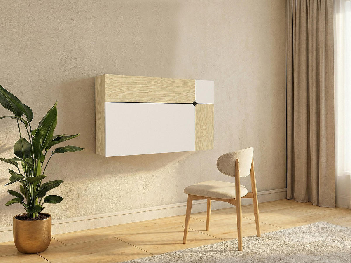 SEKRETÄR - 100 x 21.8 - holz - beige, naturfarben hell Lynato - Beige/Naturfarben, Holz (21.8/100/60cm) - Vente-Unique