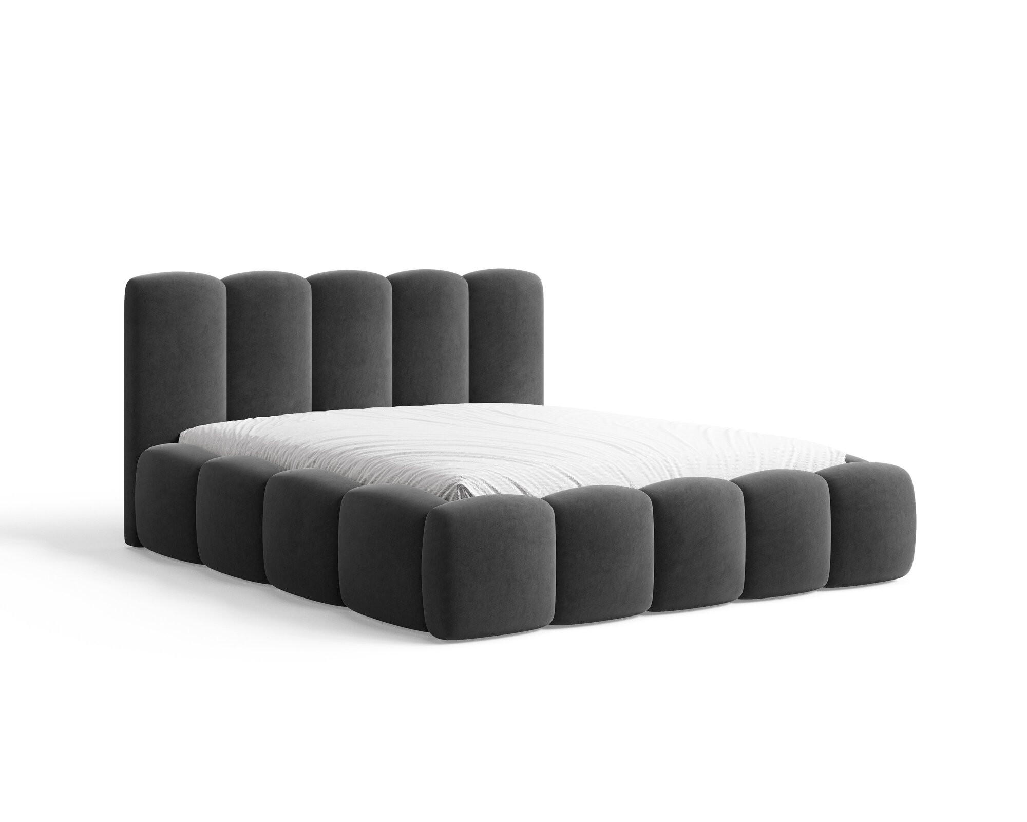 POLSTERBETT - Bett 18 - 140x200 - Anthrazit (Riviera 97) - Anthrazit, Holzwerkstoff (140/200cm) - Möblo