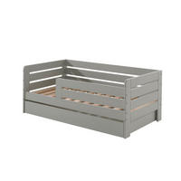 JUNIORBETT Karie 144x56x70 aus Massivholz+MDF in Grau - Grau, Holz (70/140cm) - 58aufmkessel