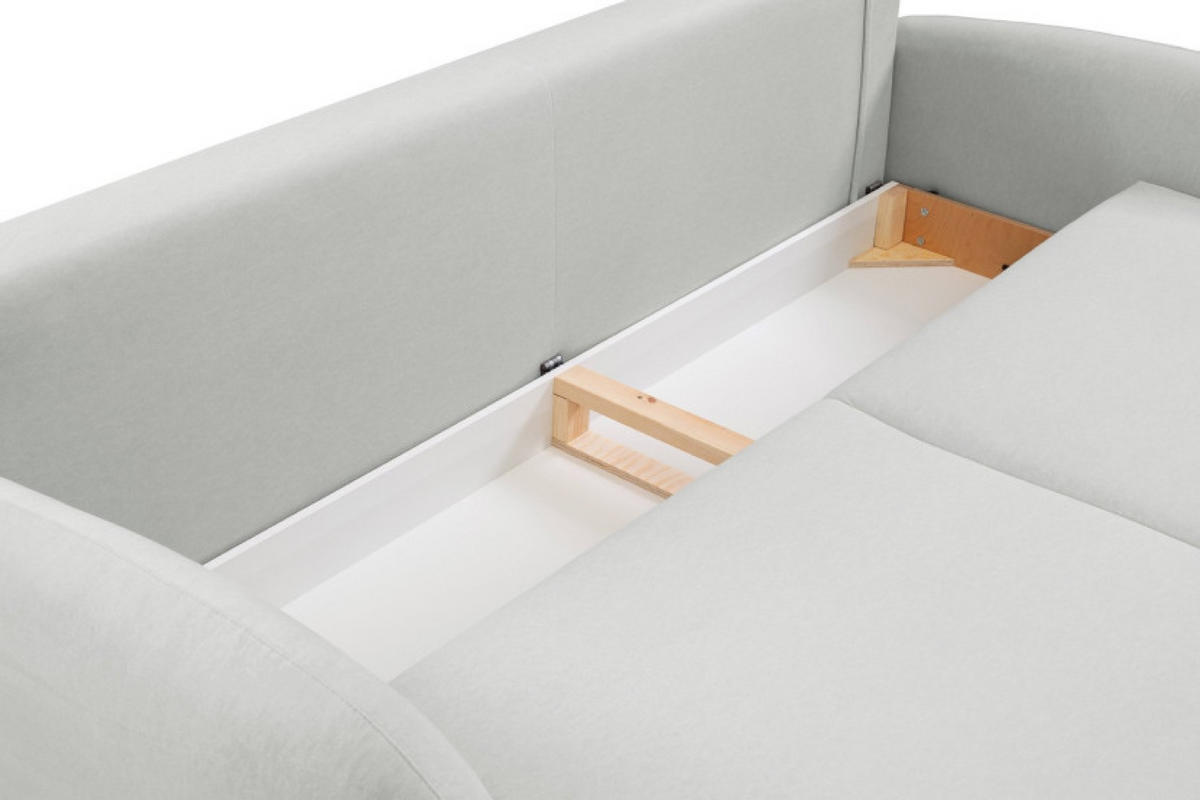 SOFA Grau SOFTI Mit Schlaffunktion - Grau, Textil (232/95/109cm) - Sepro Meble