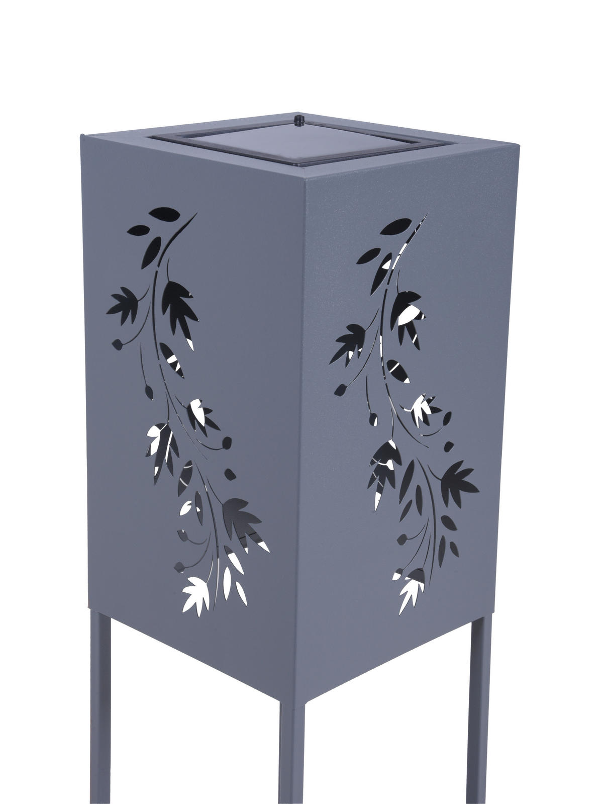 DEKOSÄULE Porto LED Stahl Grau 60x18x18cm - Grau, Metall (18/60/18cm) - DELUKE