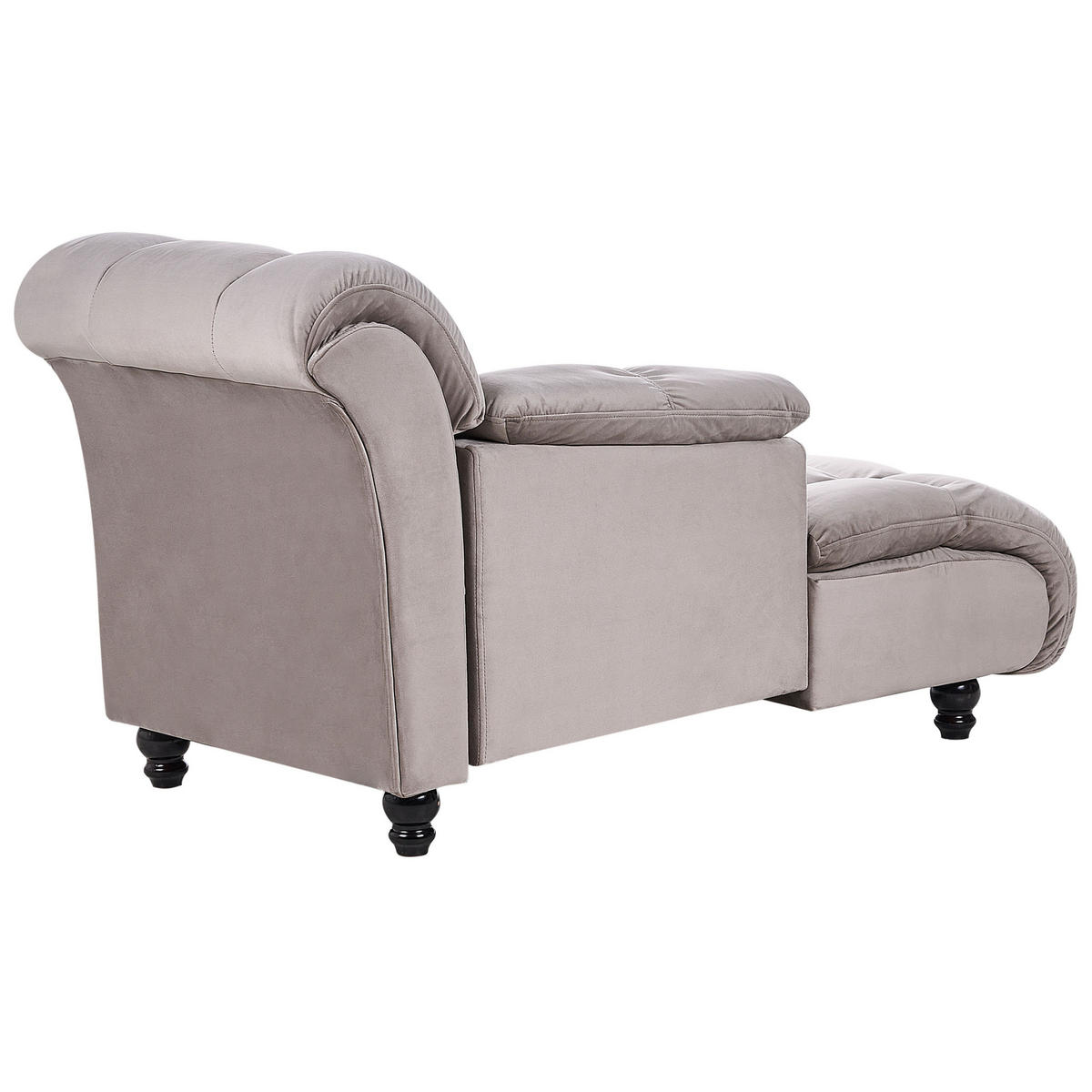 CHAISELONGUE taupe rechtsseitig Lormont - Braun, Textil (141/76/70cm) - Beliani