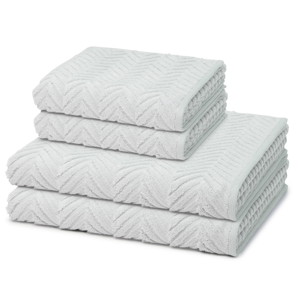 FROTTIERSET Sensual Skin Zopf 4-teilig - Grau, Textil (50/100cm) - Ross