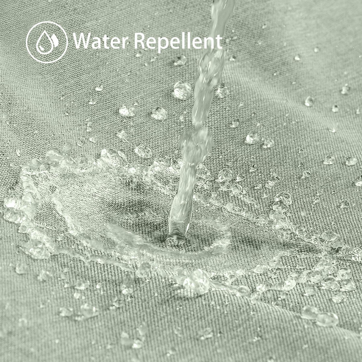 DUSCHVORHANG Leinen mit Ringen wasserdicht schimmelresistent Stoff Polyester für Dusche Grün - Grün, Textil (200/180cm) - MCBOSON