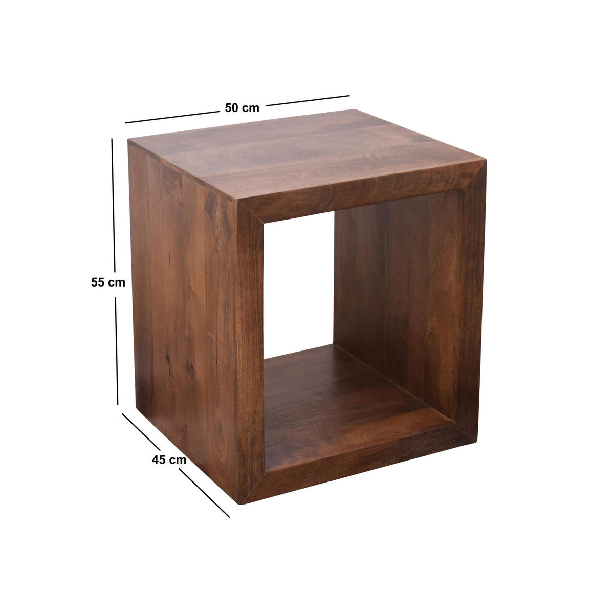 BEISTELLTISCH Braun 50 x 45 x 55 cm - Braun, Holz (45/50/55cm) - Nordlys