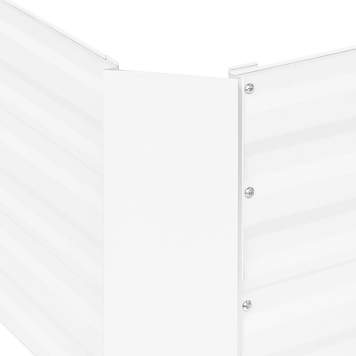 HOCHBEET - Weiß, Metall (90/30/90cm) - Relaxdays