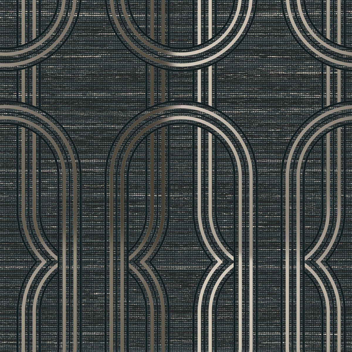 VLIESTAPETE Indulgent Geo - Schwarz, Papier/Kunststoff (52/1000cm) - Boutique