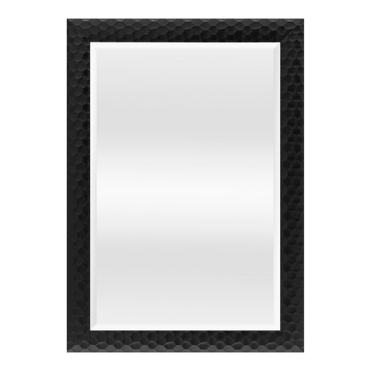 WANDSPIEGEL Ocre - Schwarz, Glas/Kunststoff (60/104/90cm) - [en.casa]