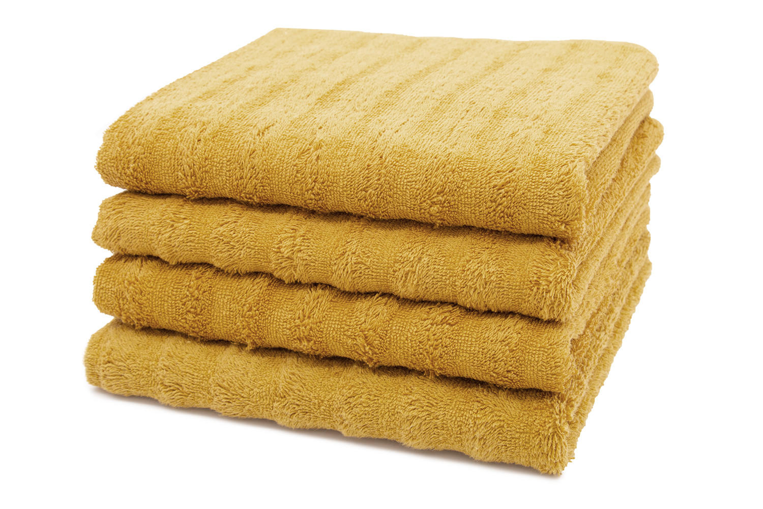 HANDTÜCHER, 4er-Set, 50x100 cm, 100% Baumwolle, Gelb - Currygelb, Textil (50/100cm) - Zollner