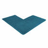 ECKBADEMATTE PARIS - Petrol, Textil (100/100cm) - WohnDirect