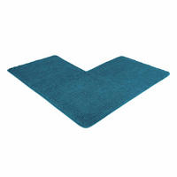 ECKBADEMATTE PARIS - Petrol, Textil (100/100cm) - WohnDirect