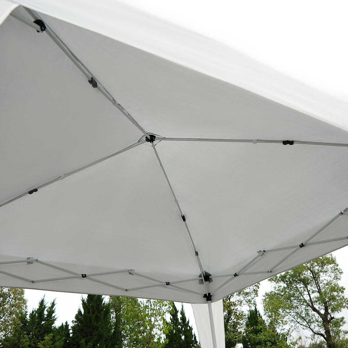 FALTPAVILLON 2,4x2,4 m Weiß - Weiß, Metall (240/250/240cm) - ComfortXL