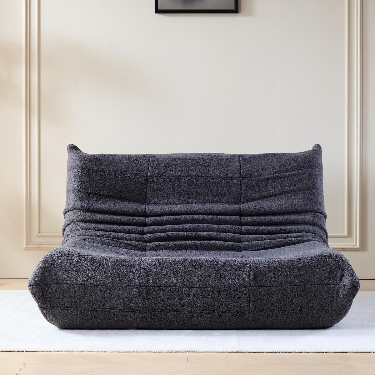 LIEGESESSEL 149/120/82 cm Schwarz Ergonomische Unterstützung für Schlafzimmer Wohnzimmer - Schwarz, Textil (120/82/149cm) - OKWISH
