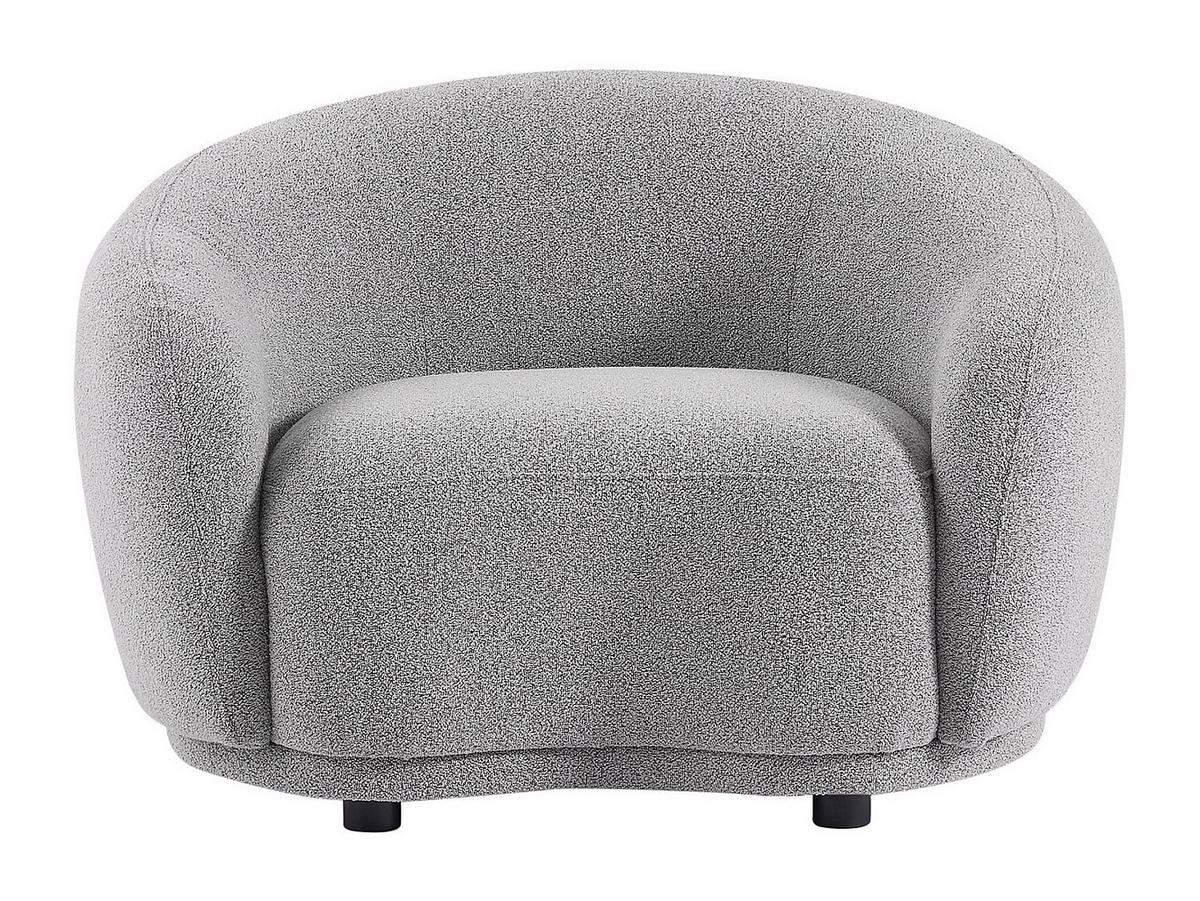 SESSEL - Bouclé-Stoff - Grau - BOVANA - Grau, Textil (110/70/90cm) - Vente-Unique