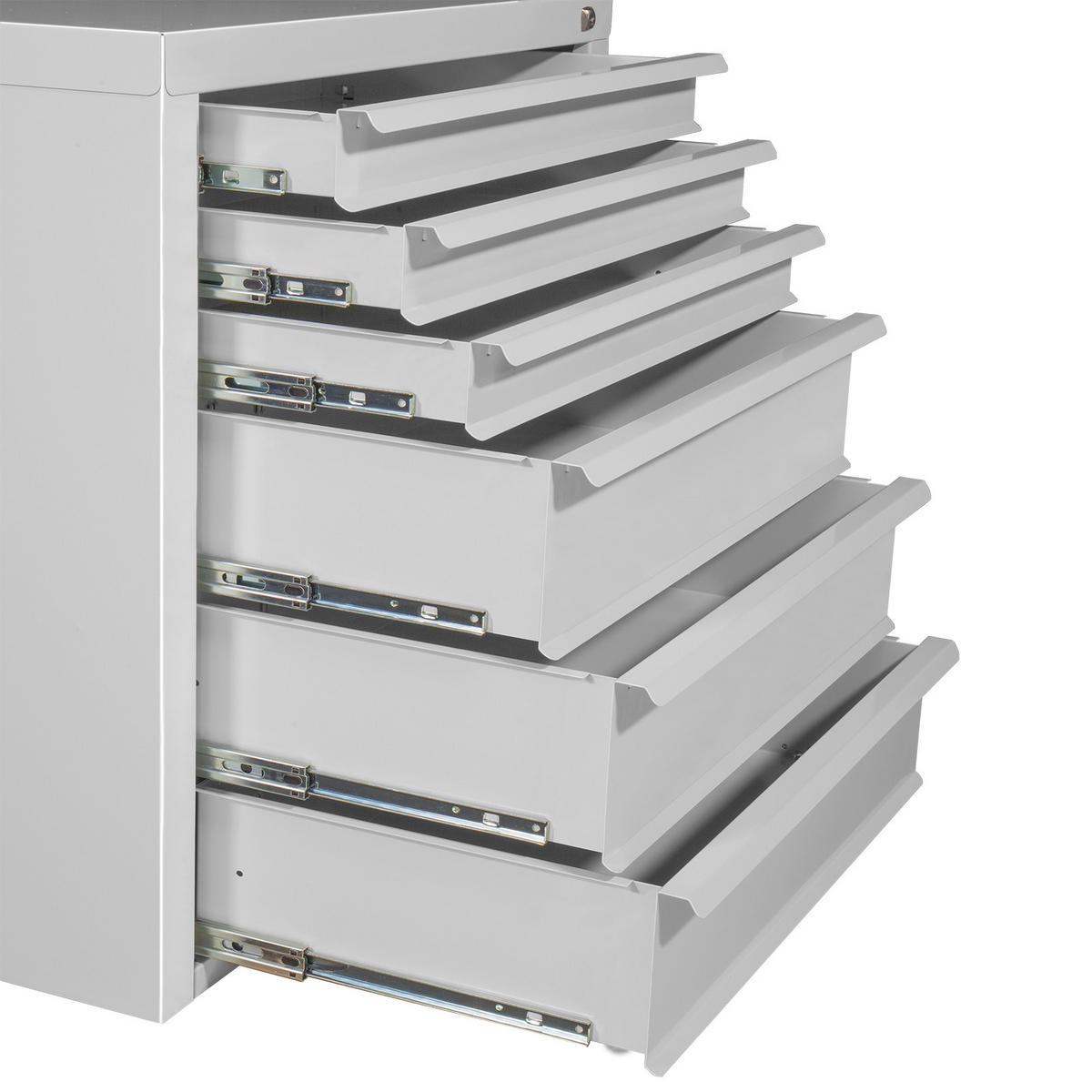 SCHUBLADENSCHRANK Kobra mit 6 Schubladen 75x70x43,5cm Lichtgrau - Grau, Metall (70/75/44cm) - PROREGAL