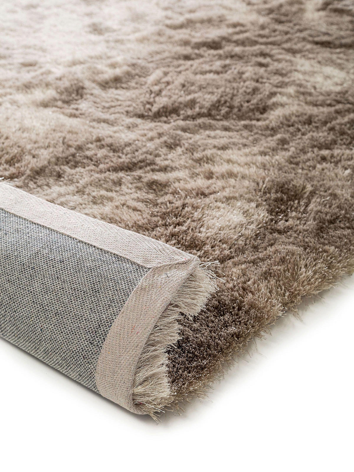 HOCHFLORTEPPICH Whisper Beige/Hellbraun 200x200 cm - Beige, Textil (200/200cm) - benuta Nest