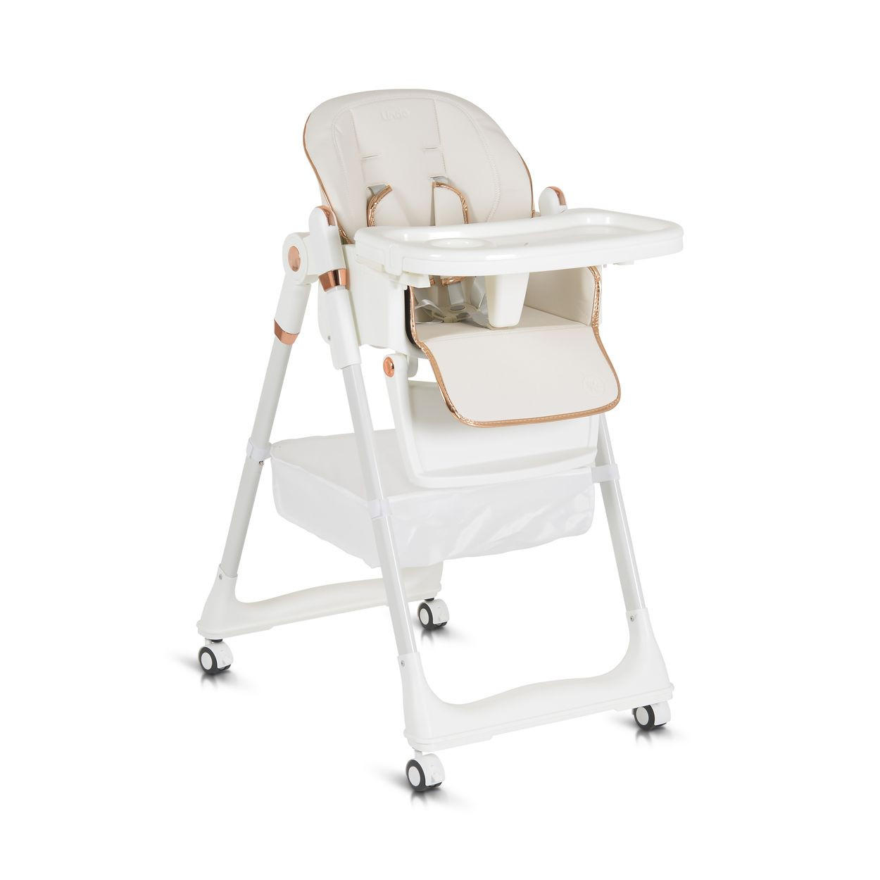 HOCHSTUHL Lindo weiß Lätzchen Besteck Räder Korb höhenverstellbar - Weiß, Kunststoff (49/100/90cm) - Moni