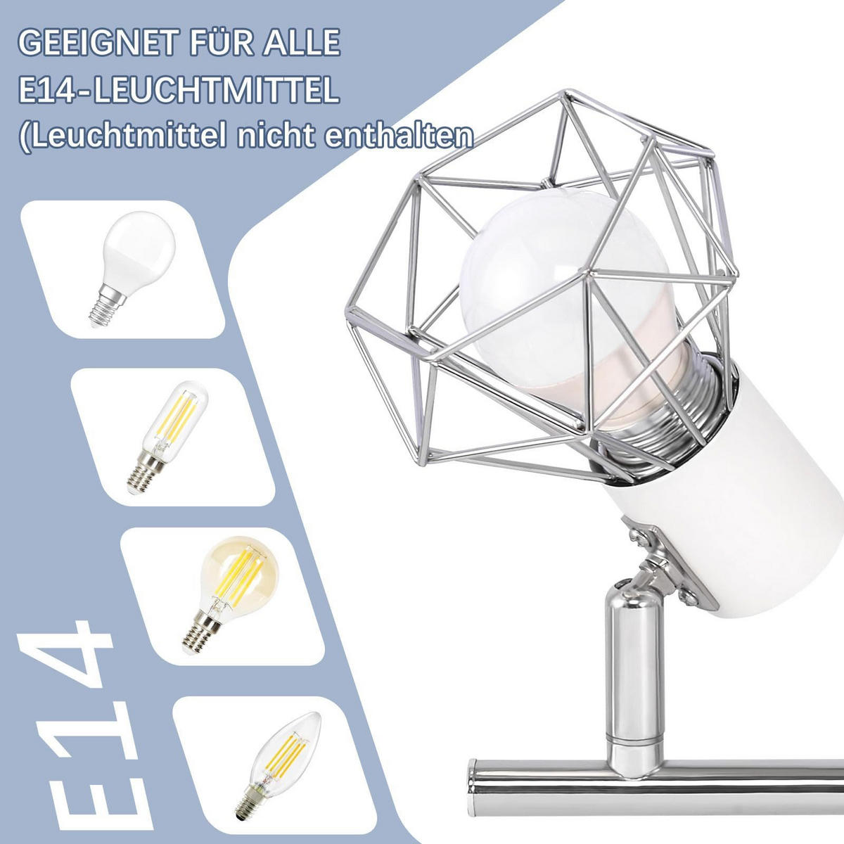 DECKENLEUCHTE Diamonds 28/10/20 cm - Weiß, Metall (28/10/20cm) - Nettlife