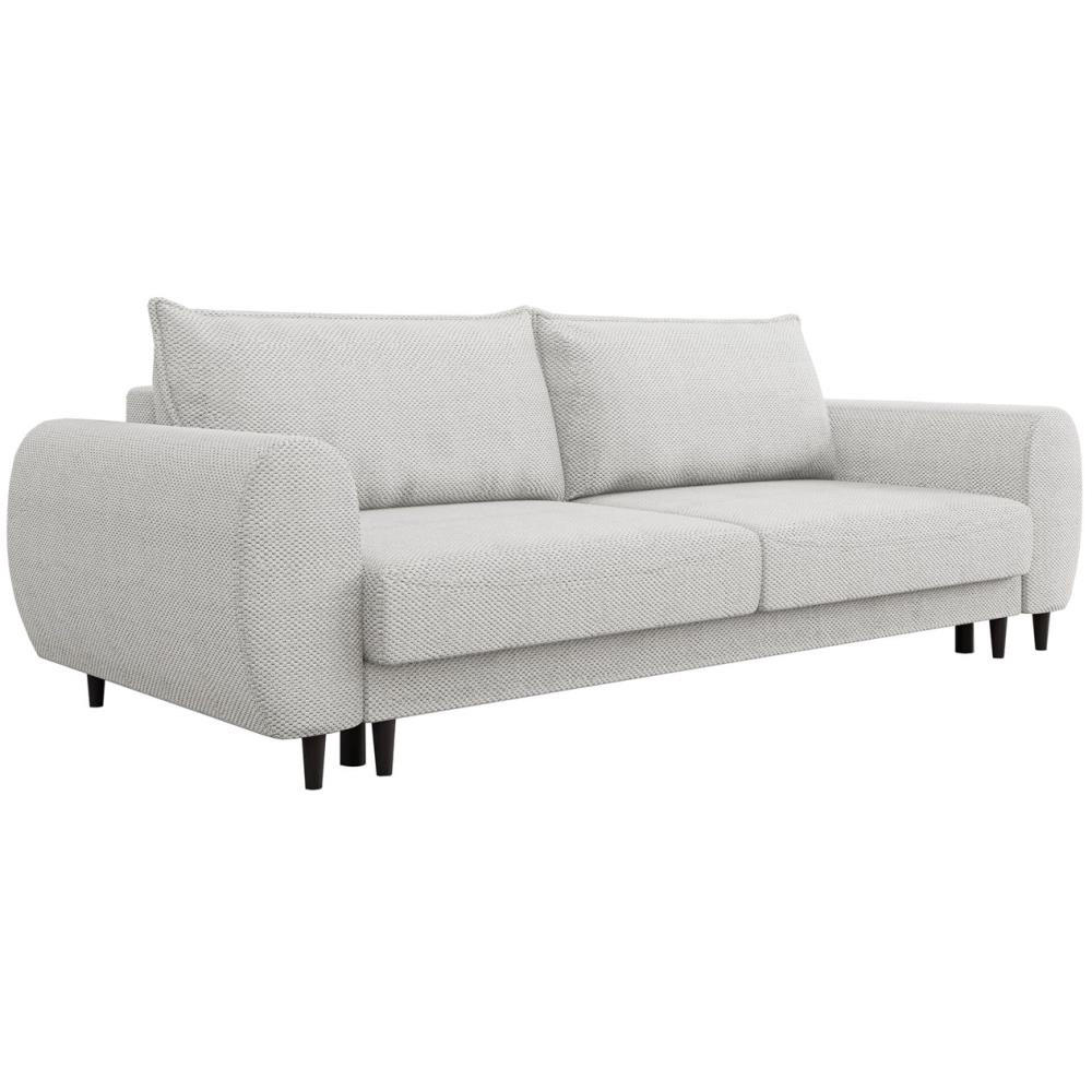 3-SITZER SCHLAFSOFA Cortez silber - Silberfarben/Schwarz, Textil (251/76/95cm) - Beautysofa