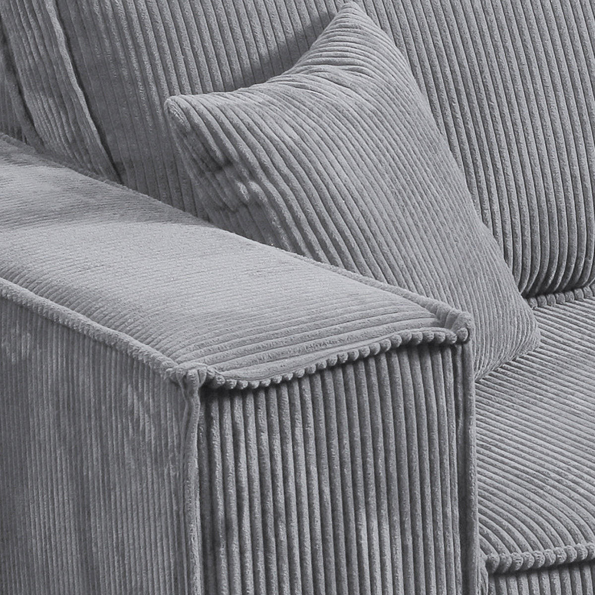 SOFA Isaac 4 Sitzplätze Hellgrau - Grau, Holzwerkstoff (255/85/105cm) - Petits-meubles