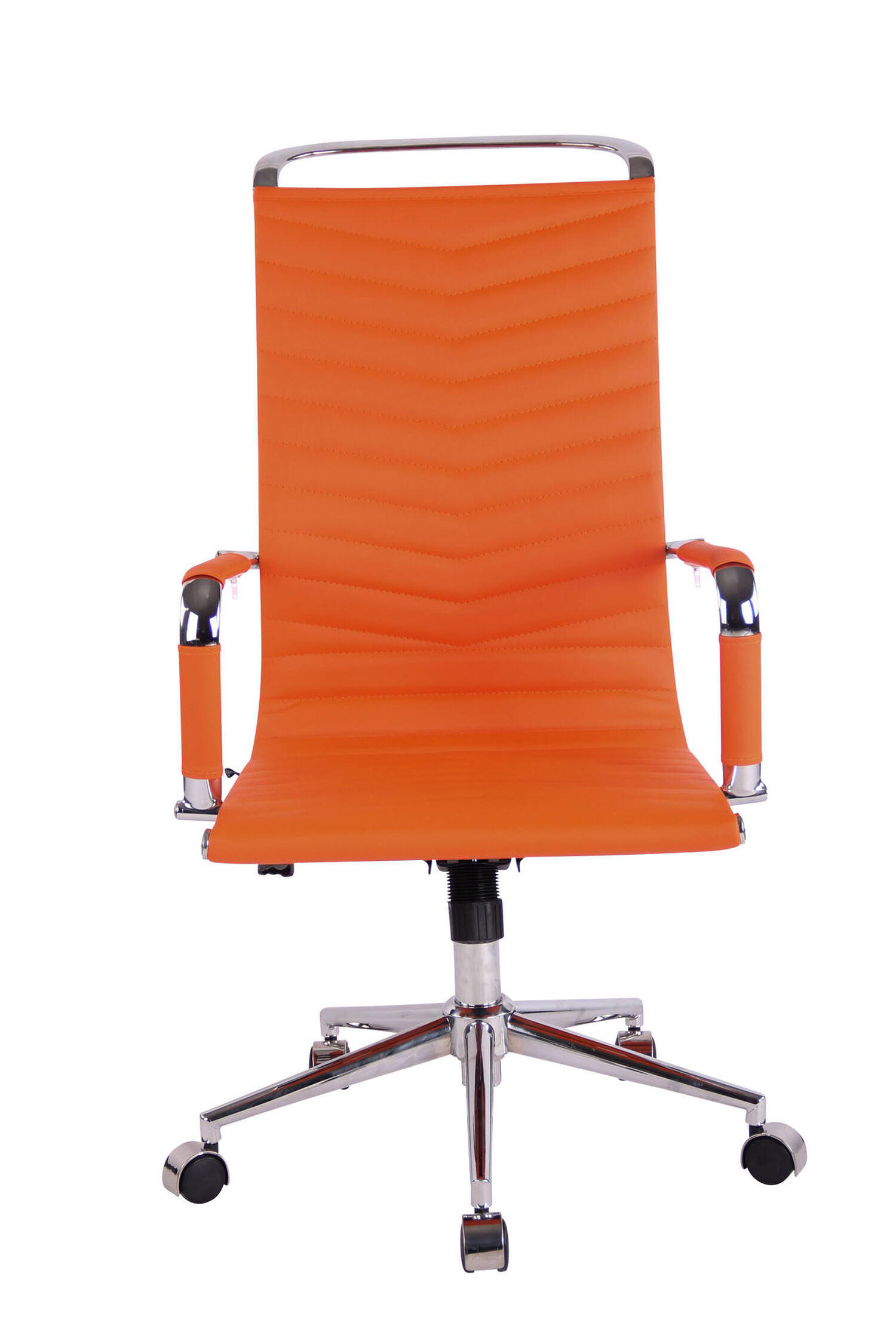 BÜROSTUHL Battle, Kunstleder Orange - Orange, Textil/Metall (57/120/65cm) - TPFLiving