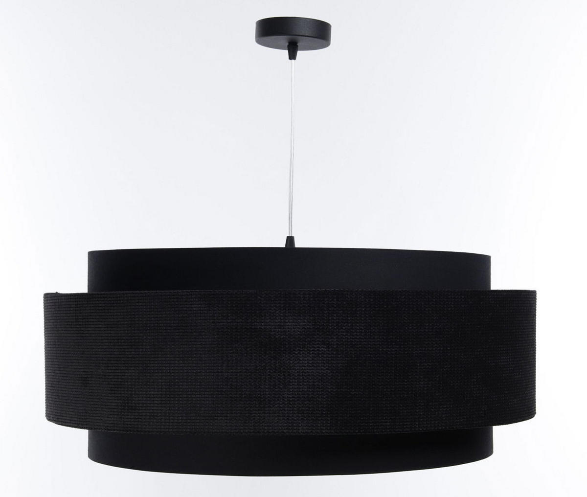HÄNGELEUCHTE Schwarz 60/25 cm - Schwarz, Kunststoff (60/1/25cm) - ONZENO
