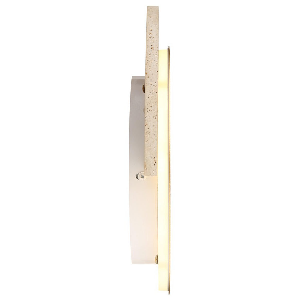WANDLEUCHTE ROJAS Metall weiß matt, goldfarben matt, LED - Weiß, Metall (27.5/30/3.5cm) - Globo Lighting