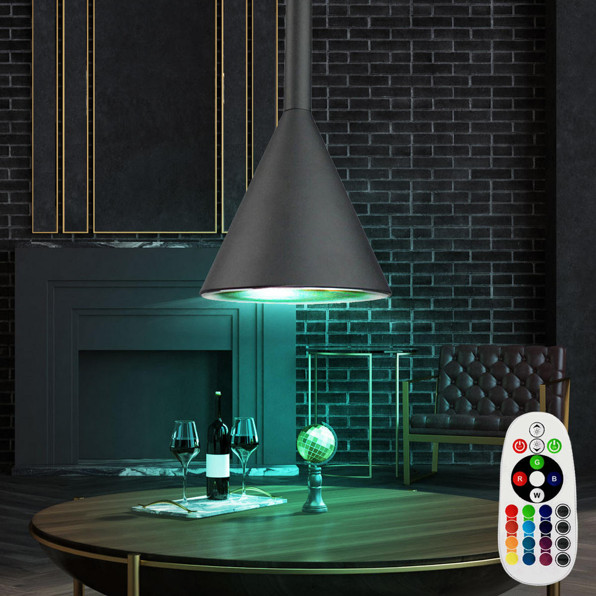 LED HÄNGELEUCHTE Schwarz Gold - Schwarz, Metall (16/35/108cm)