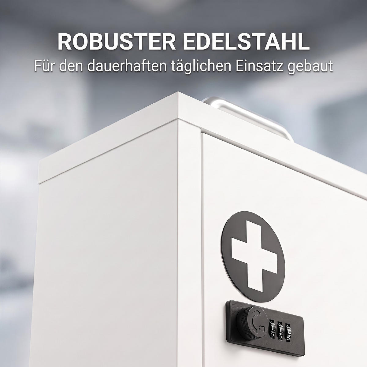 MEDIZINSCHRANK Edelstahl Weiß - Chromfarben/Weiß, Metall (14/30/30cm) - HOMCOM