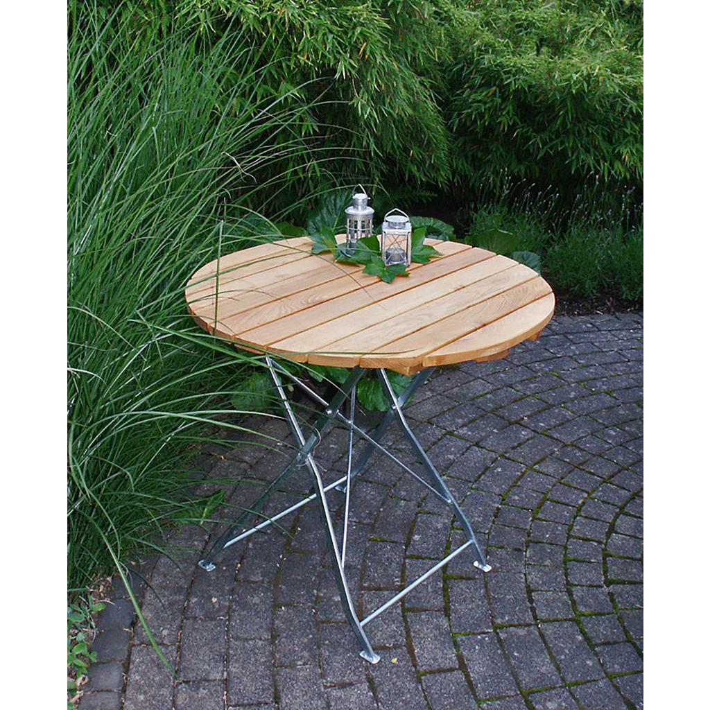 Thumbnail - TPFGarden Klapptisch, Braun, Holz, 77x72x77 cm, Gartenmöbel, Gartentische, Gartentische