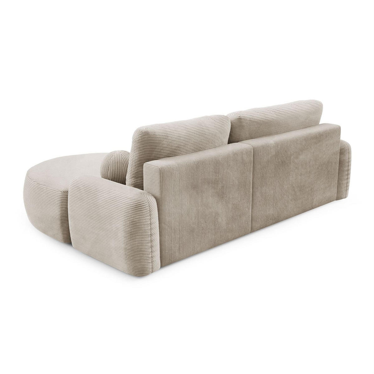 ECKSOFA CLEO II mit Schlaffunktion Version Rechte Poso 100 - Beige, Kunststoff (264/172cm) - Lookway