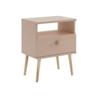 NACHTSCHRANK NATURA 44x31 cm, Macchiato Beige, mit Schublade und Fach - Beige, Holzwerkstoff (44/55.5/31cm) - Excellent Home