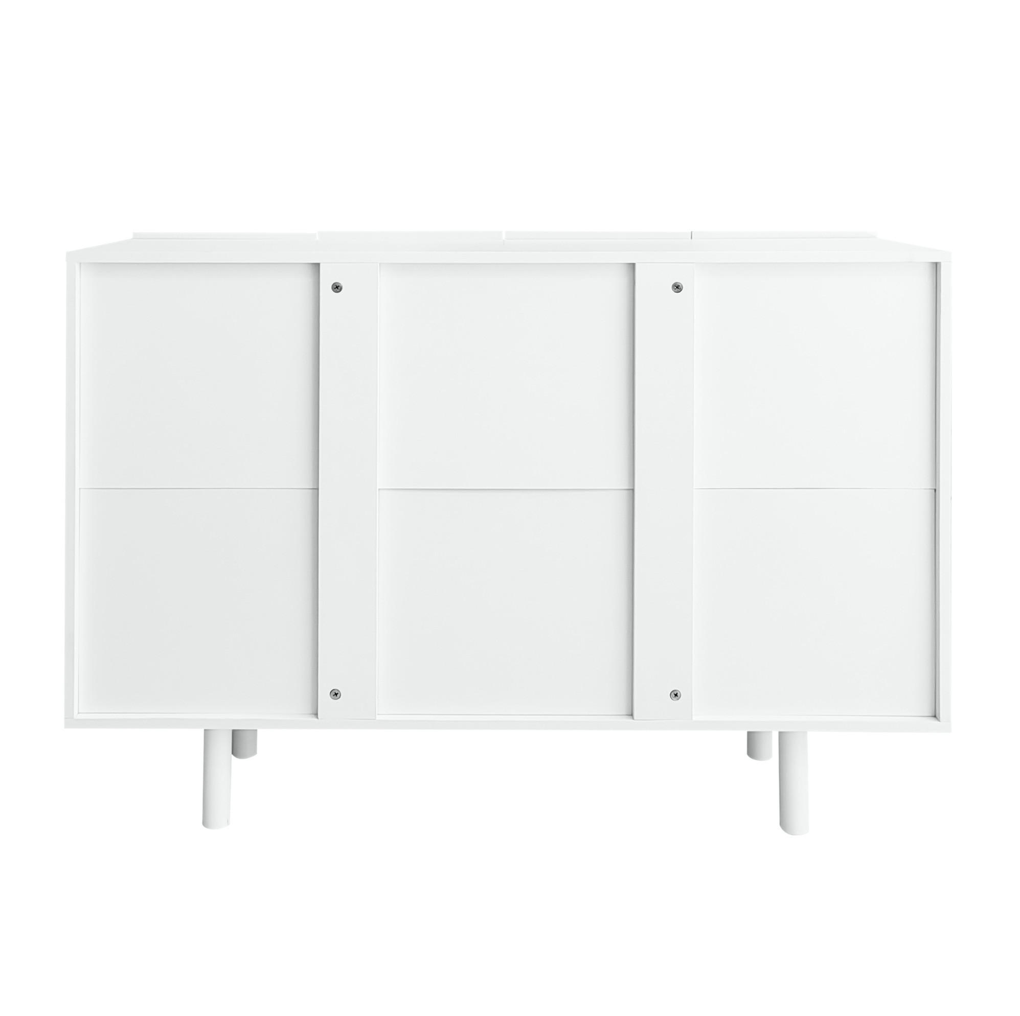 Okmyhome Sideboard Weiß 37.5x80.8x120 cm