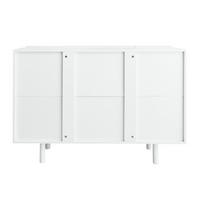 SIDEBOARD 120/37.5/80.8 cm Weiß aus MDF mit Dämpfungsscharnieren - Weiß, Holzwerkstoff (37.5/80.8/120cm) - OKMYHOME