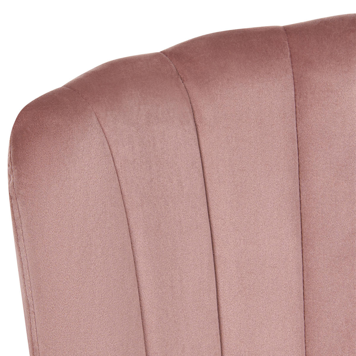 SCHREIBTISCHSTUHL Samtstoff Rosa Valticello - Pink/Goldfarben, Textil/Metall (60/77/60cm) - Beliani