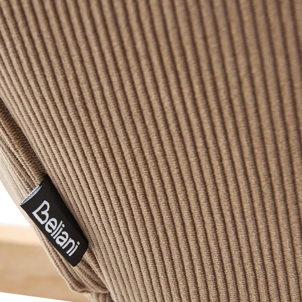 SCHAUKELSESSEL Taupe Arset - Taupe/Schwarz, Textil (71/104/83cm) - Beliani