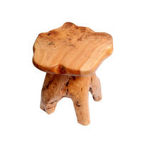 COUCHTISCH 35/30/37 cm Naturholz aus massiven Tannenholzwurzeln mit unregelmäßiger Form - Naturfarben, Holz (35/30/37cm) - OKWISH