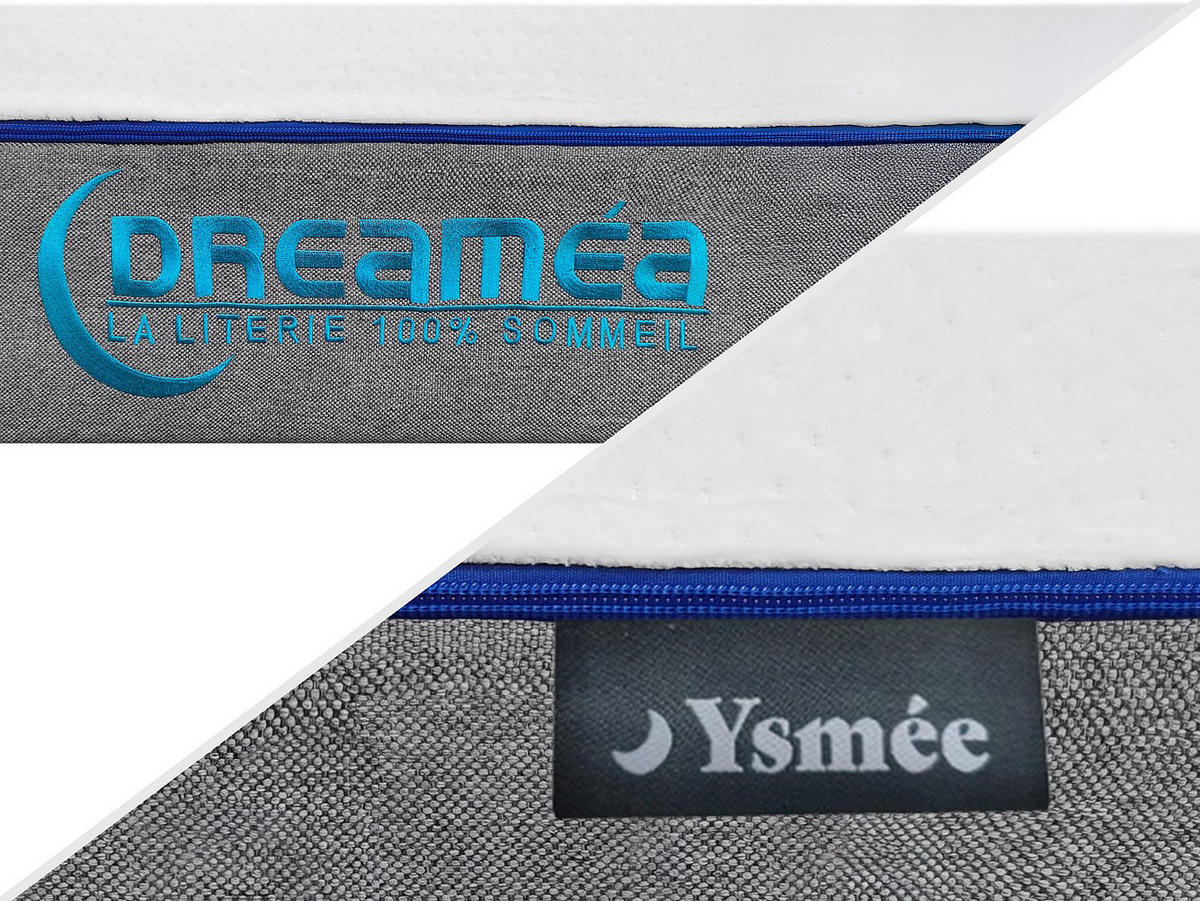 STANDARDMATRATZE - 2 Personen - stoff - weiß Poseidon - Weiß, Textil (140/200cm) - Vente-Unique