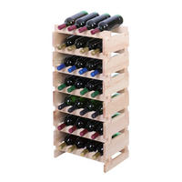WEINREGAL VINOTECA FLEX PRO HxBxT 93x46x28cm 28 Flaschen auf 7 Ebenen Natur unbehandelt - Naturfarben, Holz (46/93/28cm) - PROREGAL