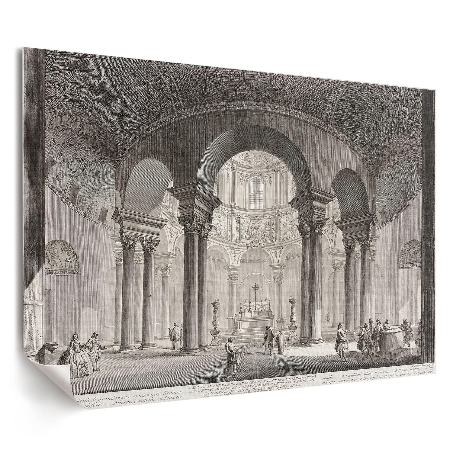 POSTER - 29x21 cm (A4) - Giovanni Battista Piranesi - Inneres des Grabes - Schwarz, Textil (29.7/21/0.1cm) - TULUP