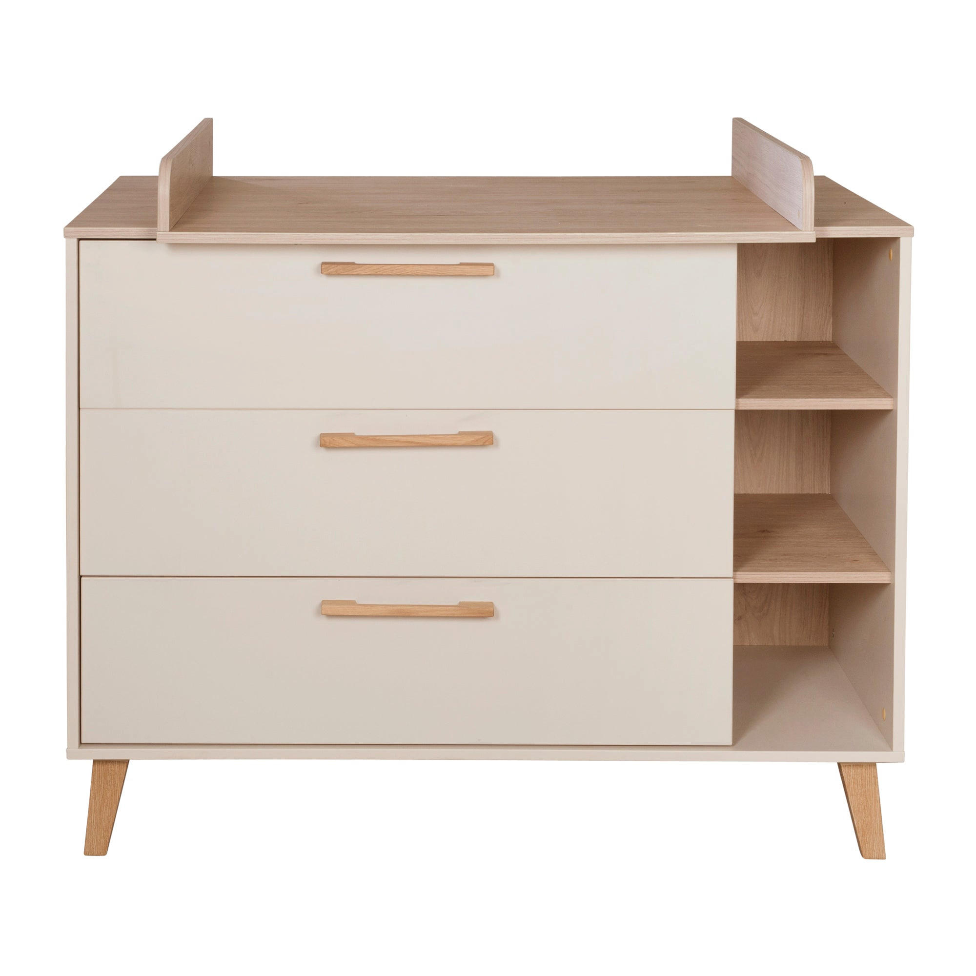 WICKELKOMMODE breit inkl. Wickelansatz Jil - Kastanienfarben/Kaschmir, Holz/Holzwerkstoff (117/103/78cm) - Roba