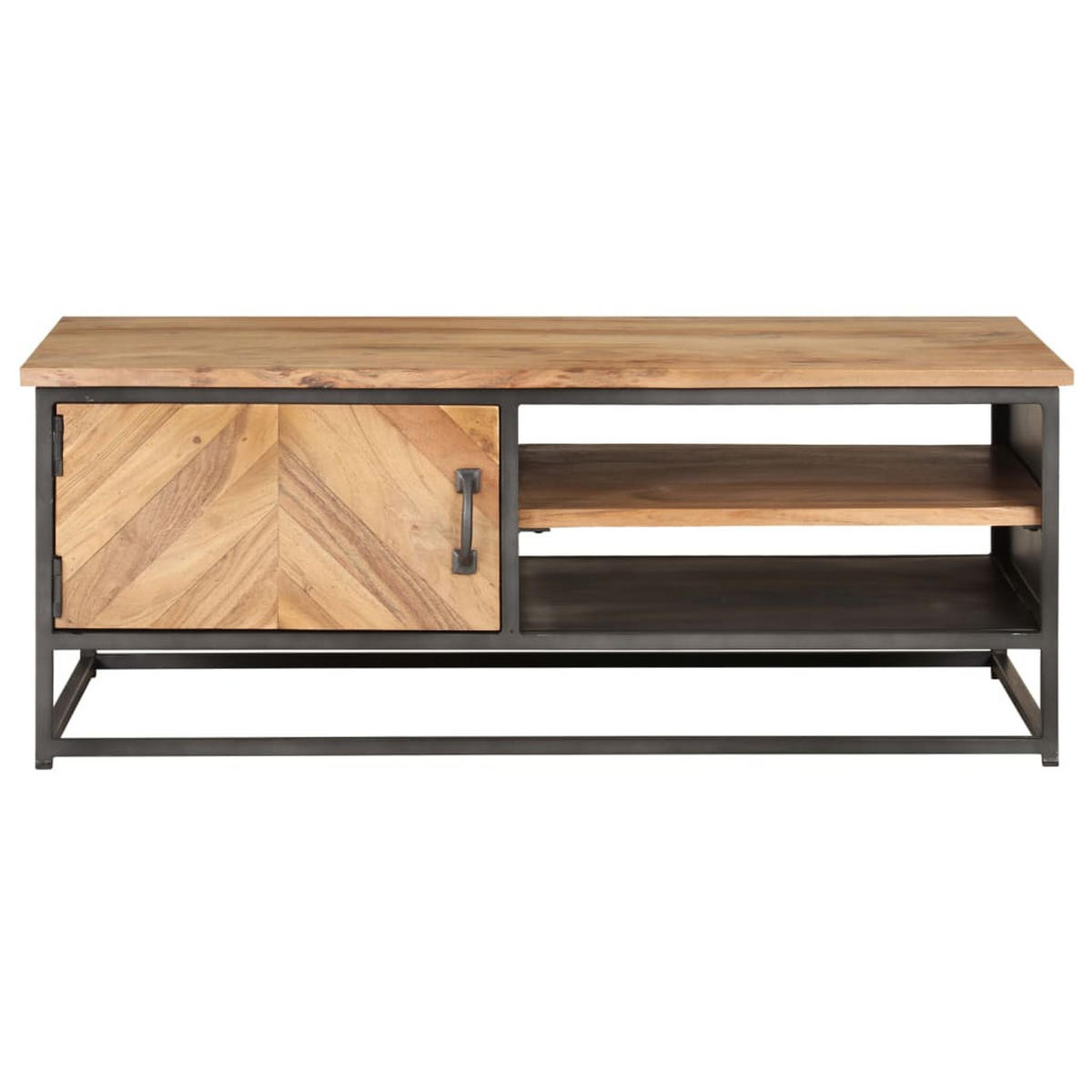 COUCHTISCH 90x50x35 cm Massivholz Akazie - Braun, Holz (90/50/35cm) - furnicato
