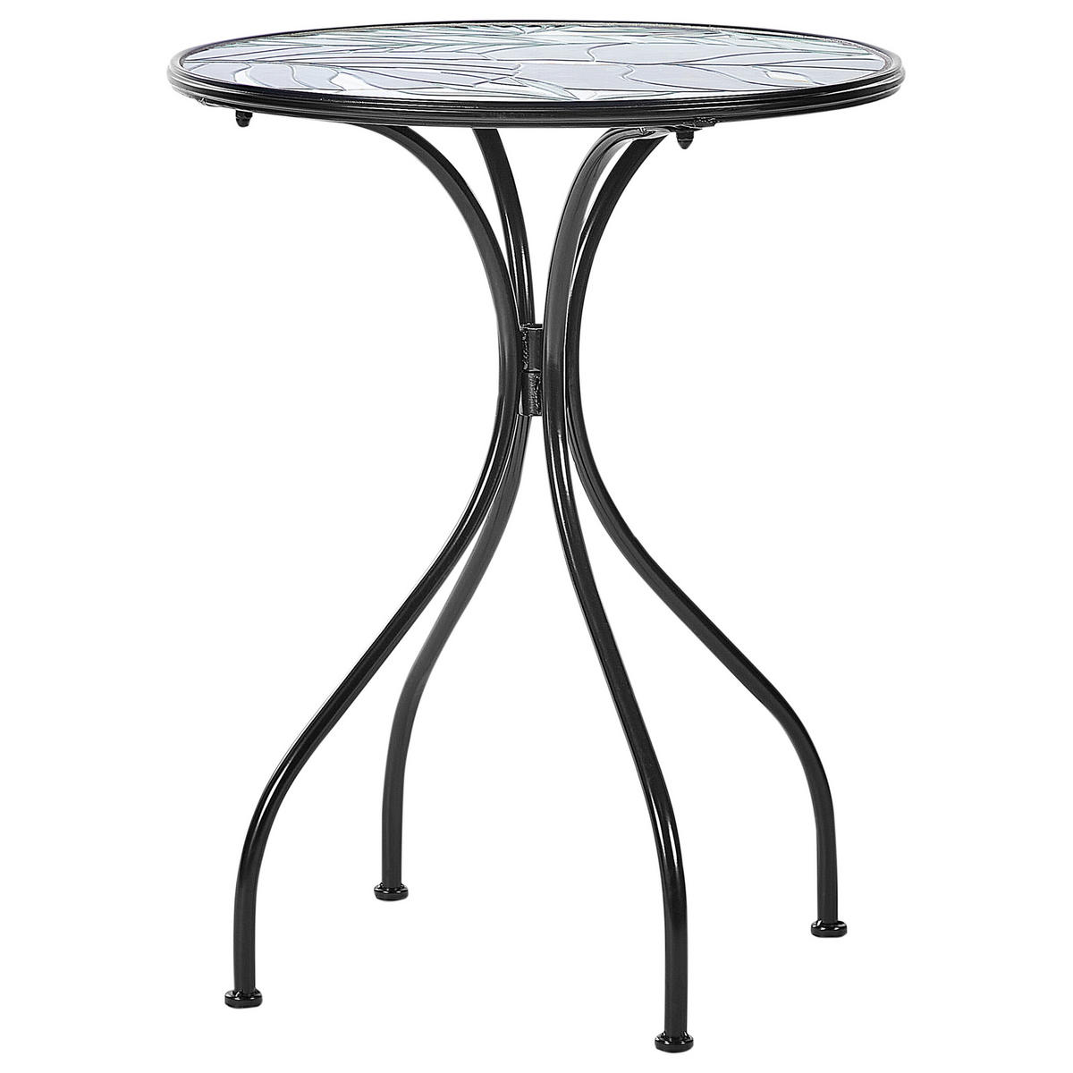 BALKONSET 2-Sitzer schwarz Cozzana - Schwarz/Grün, Metall - Beliani